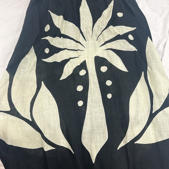 CALA DE LA CRUZ Abrego Open-Back Linen Dress Black - Picture 6 of 7